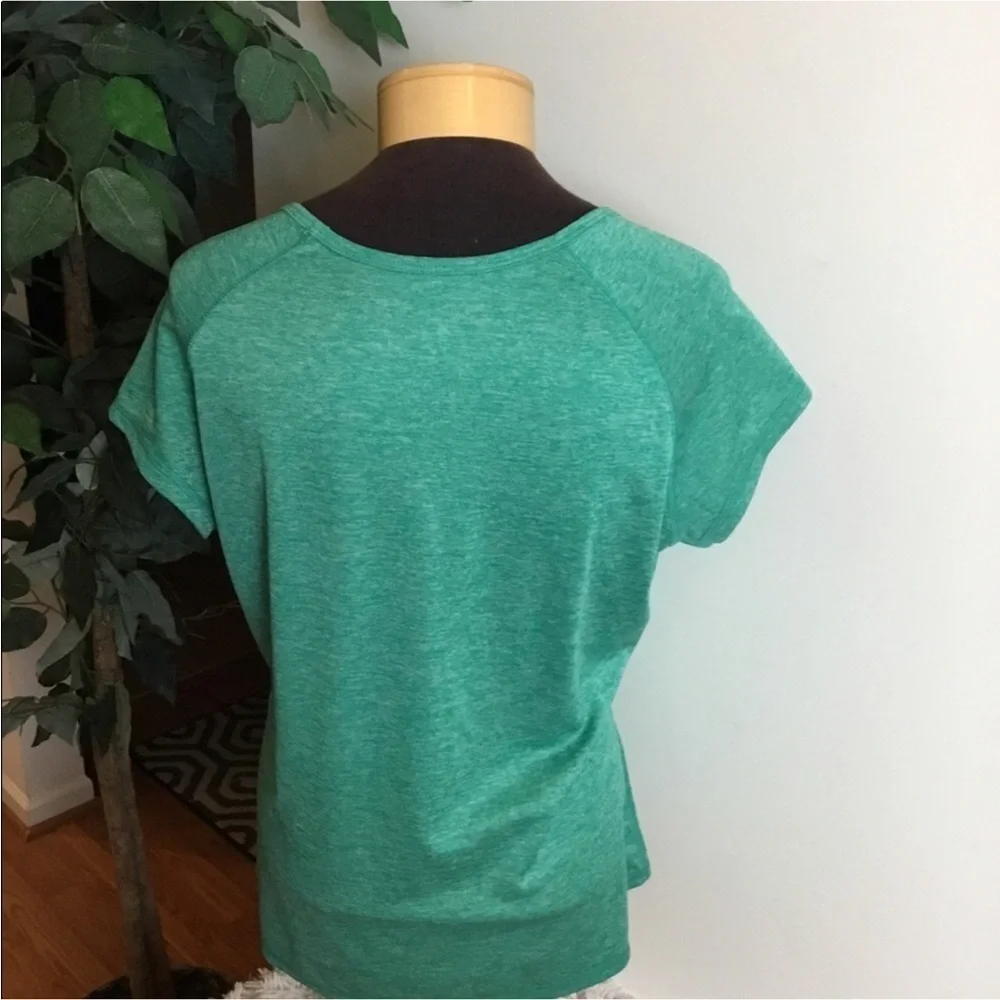 Champion Duodry short sleeve athletic tee Womans size XL green & gray - Picture 2 of 16